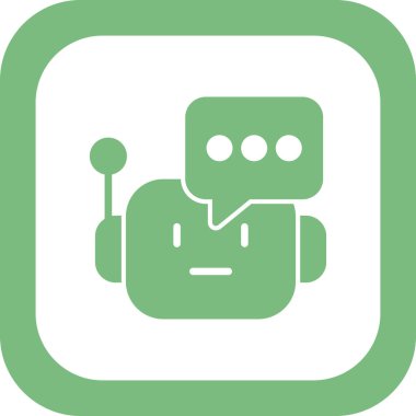 Chatbot simgesi vektör çizimi 