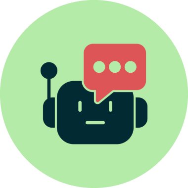 Chatbot simgesi vektör çizimi 