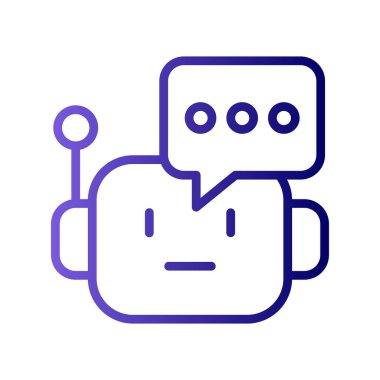 Chatbot simgesi vektör çizimi 