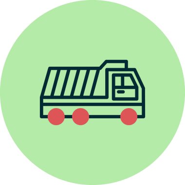 dağıtım kamyonu çizgisi biçim vektör simgesi