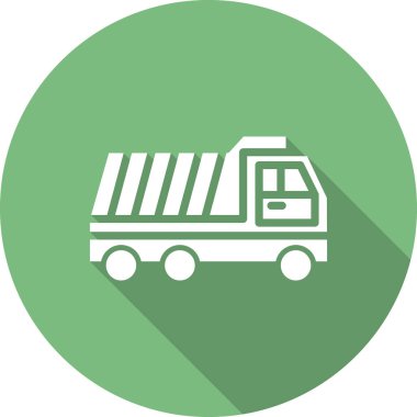 dağıtım kamyonu çizgisi biçim vektör simgesi