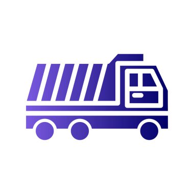 dağıtım kamyonu çizgisi biçim vektör simgesi