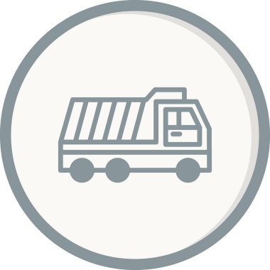 dağıtım kamyonu çizgisi biçim vektör simgesi