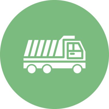 dağıtım kamyonu çizgisi biçim vektör simgesi