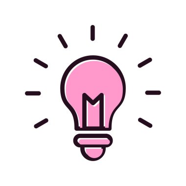 ampul simgesi vektör illüstrasyonu