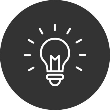 ampul simgesi vektör illüstrasyonu