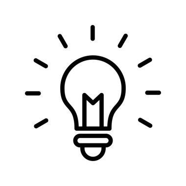 ampul simgesi vektör illüstrasyonu