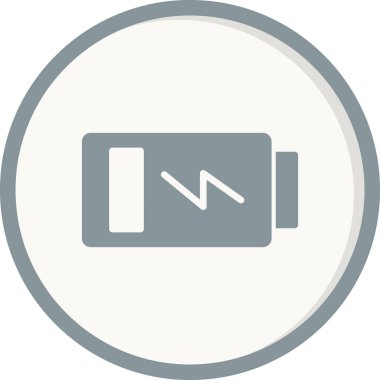 Batarya vektör simgesi, şarj sembolü. Web ya da mobil uygulama için basit, düz tasarım