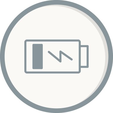 Batarya vektör simgesi, şarj sembolü. Web ya da mobil uygulama için basit, düz tasarım