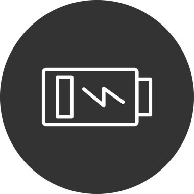 Batarya vektör simgesi, şarj sembolü. Web ya da mobil uygulama için basit, düz tasarım