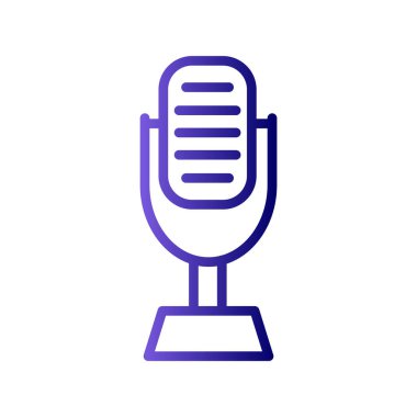 Mikrofon. Web simgesi vektör illüstrasyonu