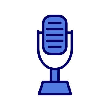 Mikrofon. Web simgesi vektör illüstrasyonu