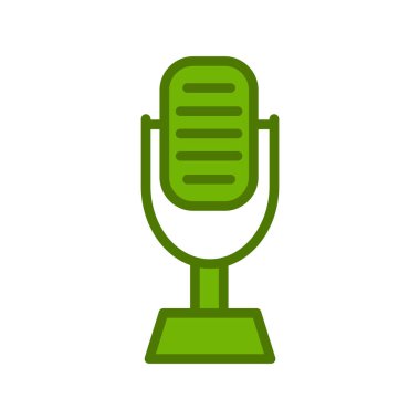 Mikrofon. Web simgesi vektör illüstrasyonu