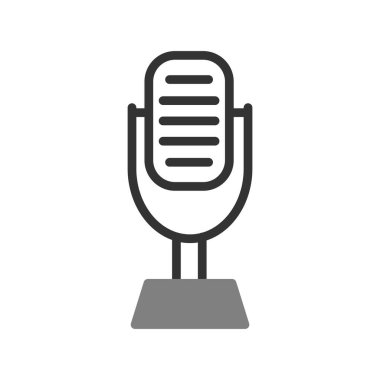 Mikrofon. Web simgesi vektör illüstrasyonu