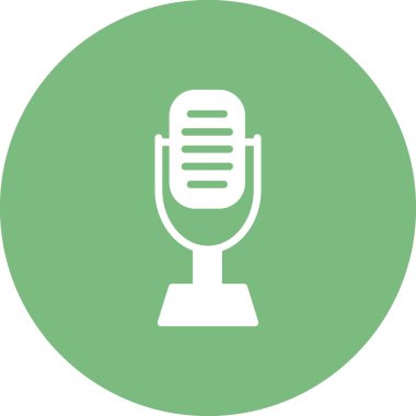 Mikrofon. Web simgesi vektör illüstrasyonu