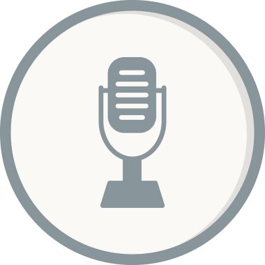 Mikrofon. Web simgesi vektör illüstrasyonu