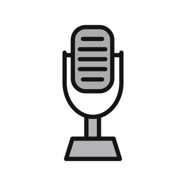 Mikrofon. Web simgesi vektör illüstrasyonu
