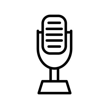 Mikrofon. Web simgesi vektör illüstrasyonu