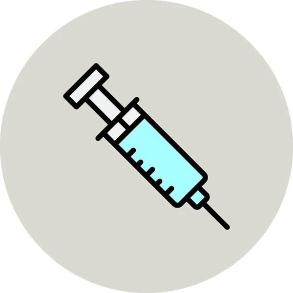 Syringe Vector Icon Flat Style Illustration — Stock Vector