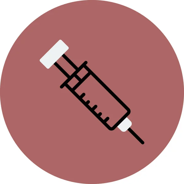 Syringe Vector Icon Flat Style Illustration — Stock Vector