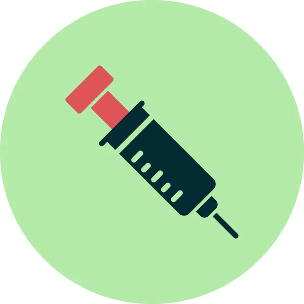 Syringe Vector Icon Flat Style Illustration — Stock Vector