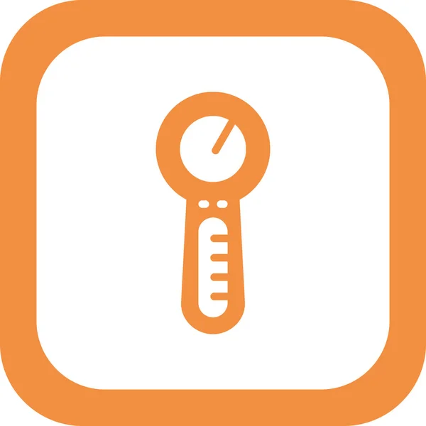 Electronic Thermometer Icon Vector Line Style — Stock Vector