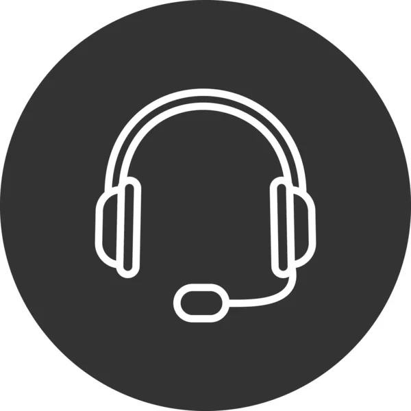 Icono Auriculares Símbolo Vector Ilustración — Vector de stock