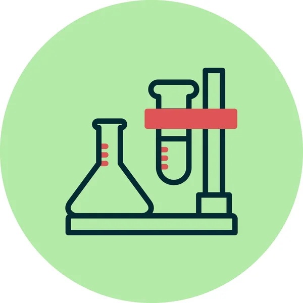 Vector Illustration Lab Testing Scientific Icon Style — Stock Vector