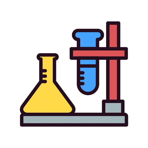 Vektor Illustration Von Labortests Wissenschaftlicher Symbolstil — Stockvektor