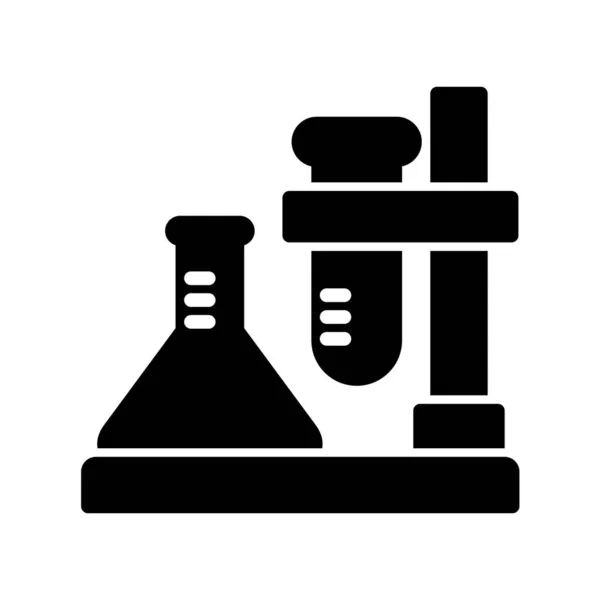 Illustrazione Vettoriale Dei Test Laboratorio Stile Icona Scientifica — Vettoriale Stock