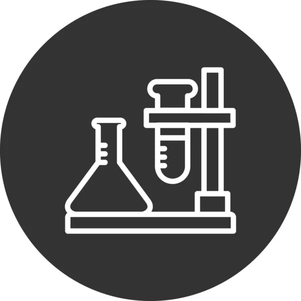 Векторна Ілюстрація Лабораторного Тестування Стиль Наукових Іконок — стоковий вектор