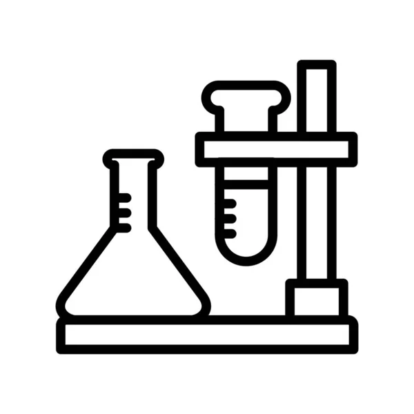 Illustrazione Vettoriale Dei Test Laboratorio Stile Icona Scientifica — Vettoriale Stock