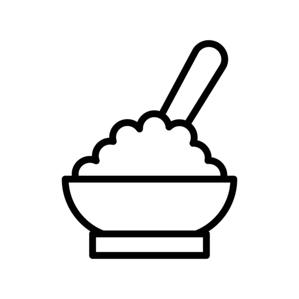 Icono Cereales Símbolo Línea Ilustración Vectorial — Vector de stock