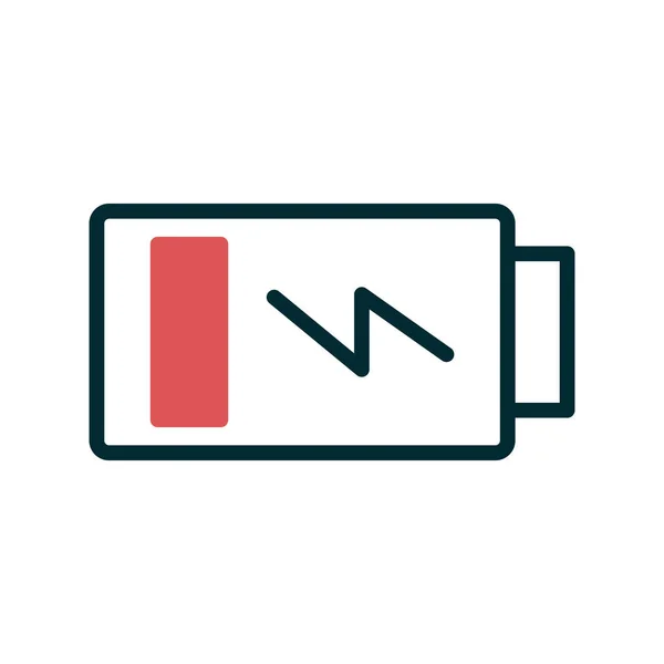 Batterij Vector Icoon Laad Symbool Eenvoudig Vlak Ontwerp Voor Web — Stockvector