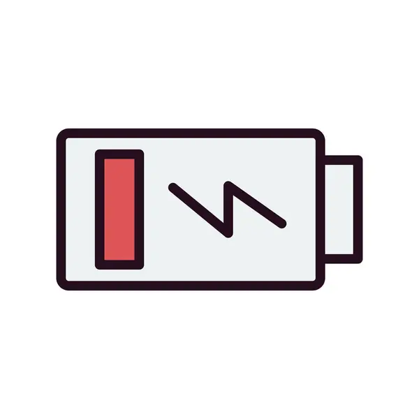 Значок Вектора Батареи Символ Заряда Простой Плоский Дизайн Веб Мобильного — стоковый вектор