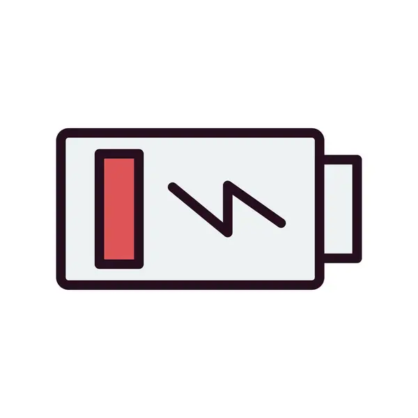 Battery Vector Icon Charge Symbol Simple Flat Design Web Mobile — Stock Vector