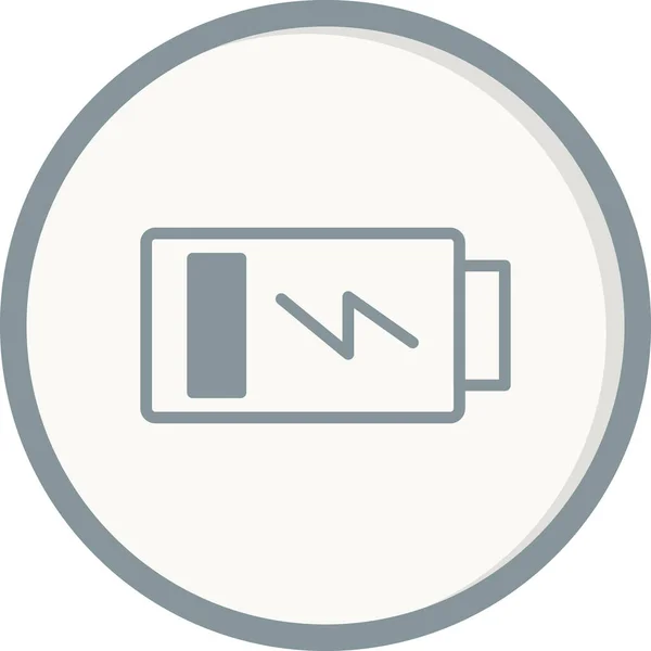 Піктограма Вектора Батареї Символ Заряду Простий Плоский Дизайн Веб Або — стоковий вектор