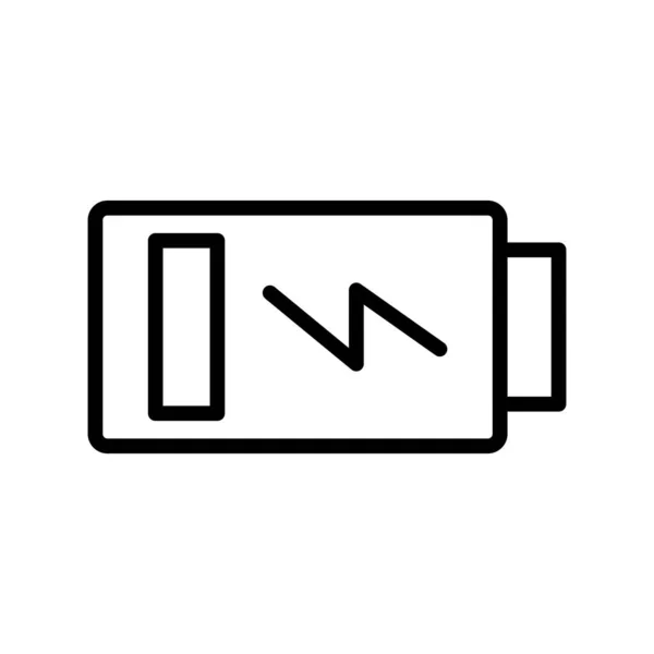 Battery Vector Icon Charge Symbol Simple Flat Design Web Mobile — Stock Vector