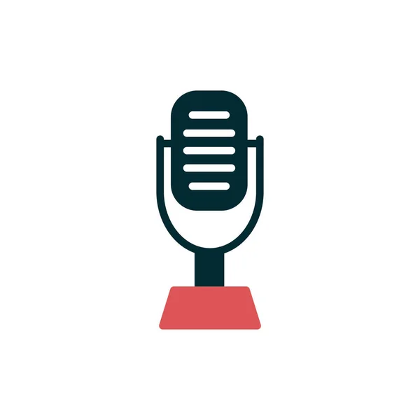 Microphone Web Icon Vector Illustration — Stock Vector