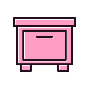 mobilya ikonu vektör illüstrasyonu