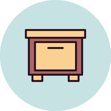 mobilya ikonu vektör illüstrasyonu