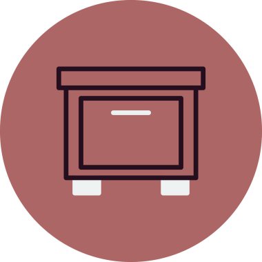 mobilya ikonu vektör illüstrasyonu