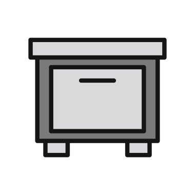 mobilya ikonu vektör illüstrasyonu