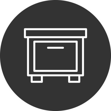 mobilya ikonu vektör illüstrasyonu