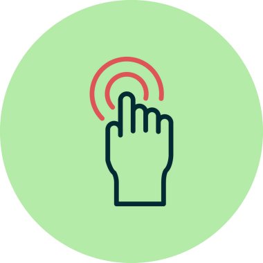 El ve işaret simgesi. Ekran sembolüne dokun. vektör illüstrasyonu