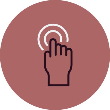 El ve işaret simgesi. Ekran sembolüne dokun. vektör illüstrasyonu