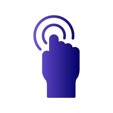 El ve işaret simgesi. Ekran sembolüne dokun. vektör illüstrasyonu