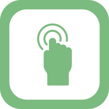 El ve işaret simgesi. Ekran sembolüne dokun. vektör illüstrasyonu