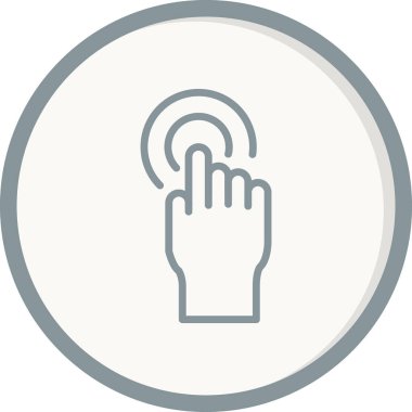 El ve işaret simgesi. Ekran sembolüne dokun. vektör illüstrasyonu