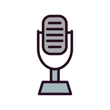 mikrofon simgesi vektör illüstrasyonu 